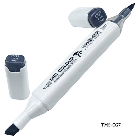 Gift To Love | Touch Marker Soft 2 In 1 Pen | Color : Cool Grey | Code : TMS-CG7