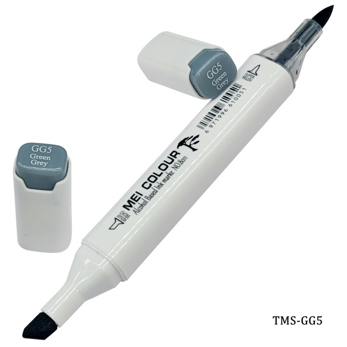Gift To Love | Touch Marker Soft 2 In 1 Pen | Color : Green Grey | Code : TMS-GG5