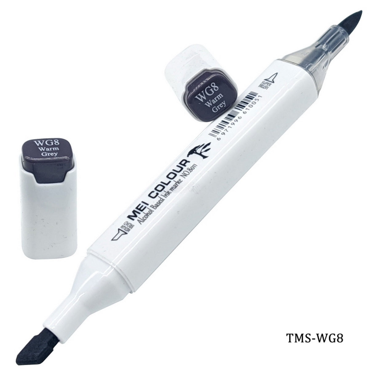 Gift To Love | Touch Marker Soft 2 In 1 Pen | Color : Warm Grey | Code : TMS-WG8