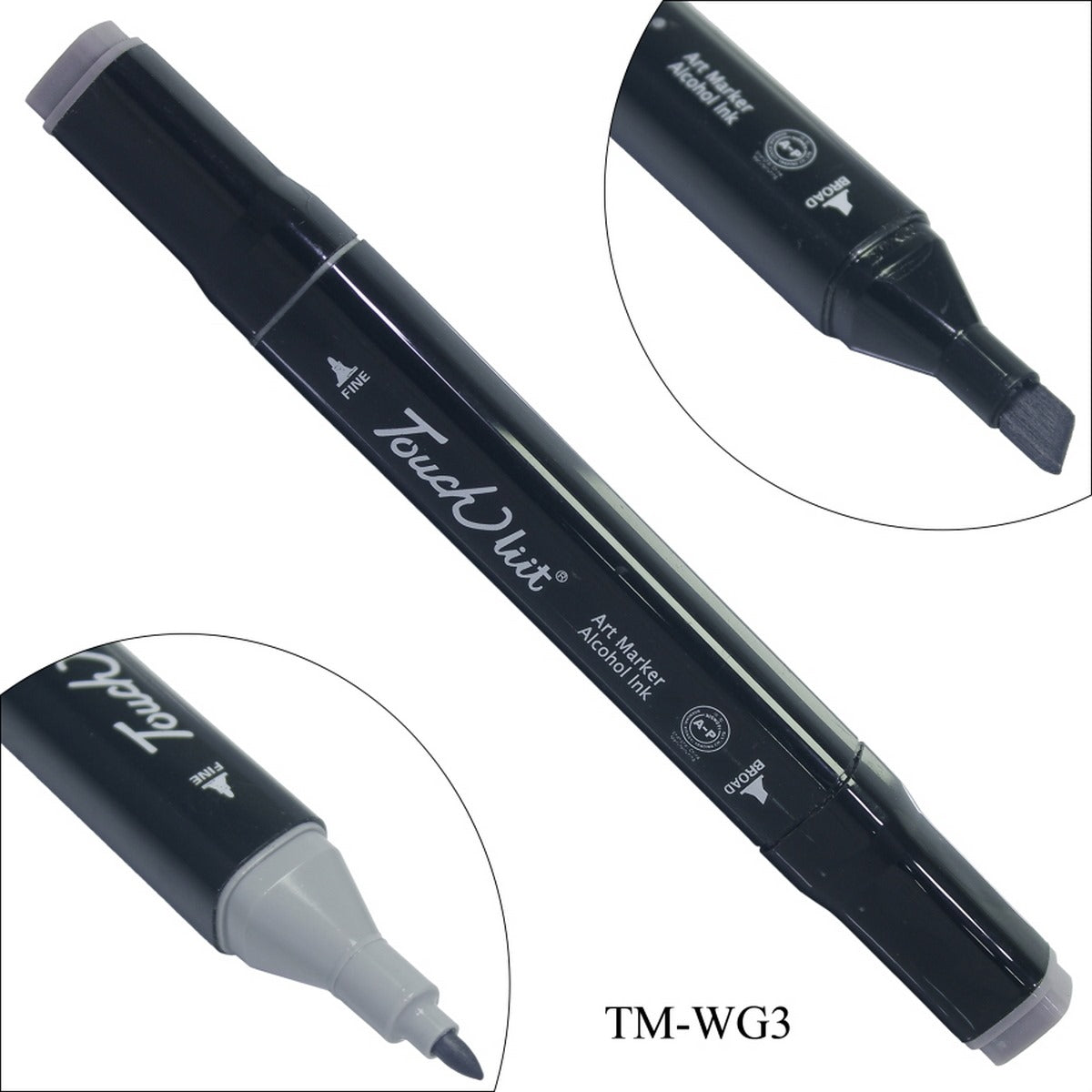 Gift To Love | Touch Marker 2In1 Pen | Color : Warm Grey | Code : TMWG3