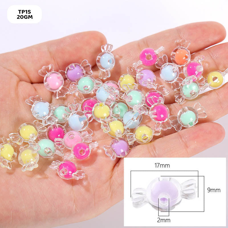 Gift To Love | Craft Beads Plastic | Pcs : 20 Gm | Code : TP1S