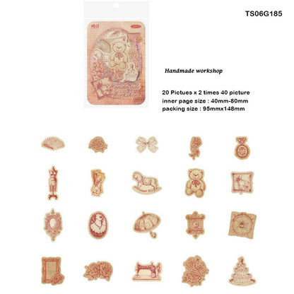 Gift To Love | Candy Poetry Retro Paper Cutout | Pcs : 40 Pcs | Code : TS06G185