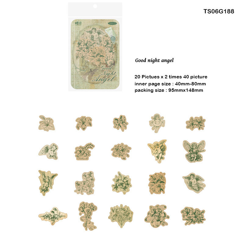 Gift To Love | Candy Poetry Retro Paper Cutout | Pcs : 40 Pcs | Code : TS06G188
