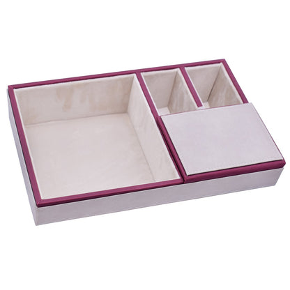 Gift To Love | Table Stationery Set Leatherite 4In1 | Color : Gray | Code : TSSL02