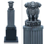 Gift To Love | Desktop Metal Ashoka Pillar 28CM Antic Black | Code : TT1194B