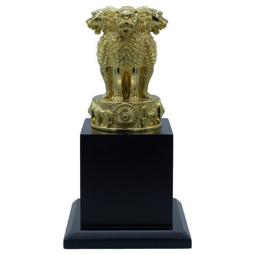 Gift To Love | Desktop Metal Ashoka Pillar Gold | Code : TT1195G