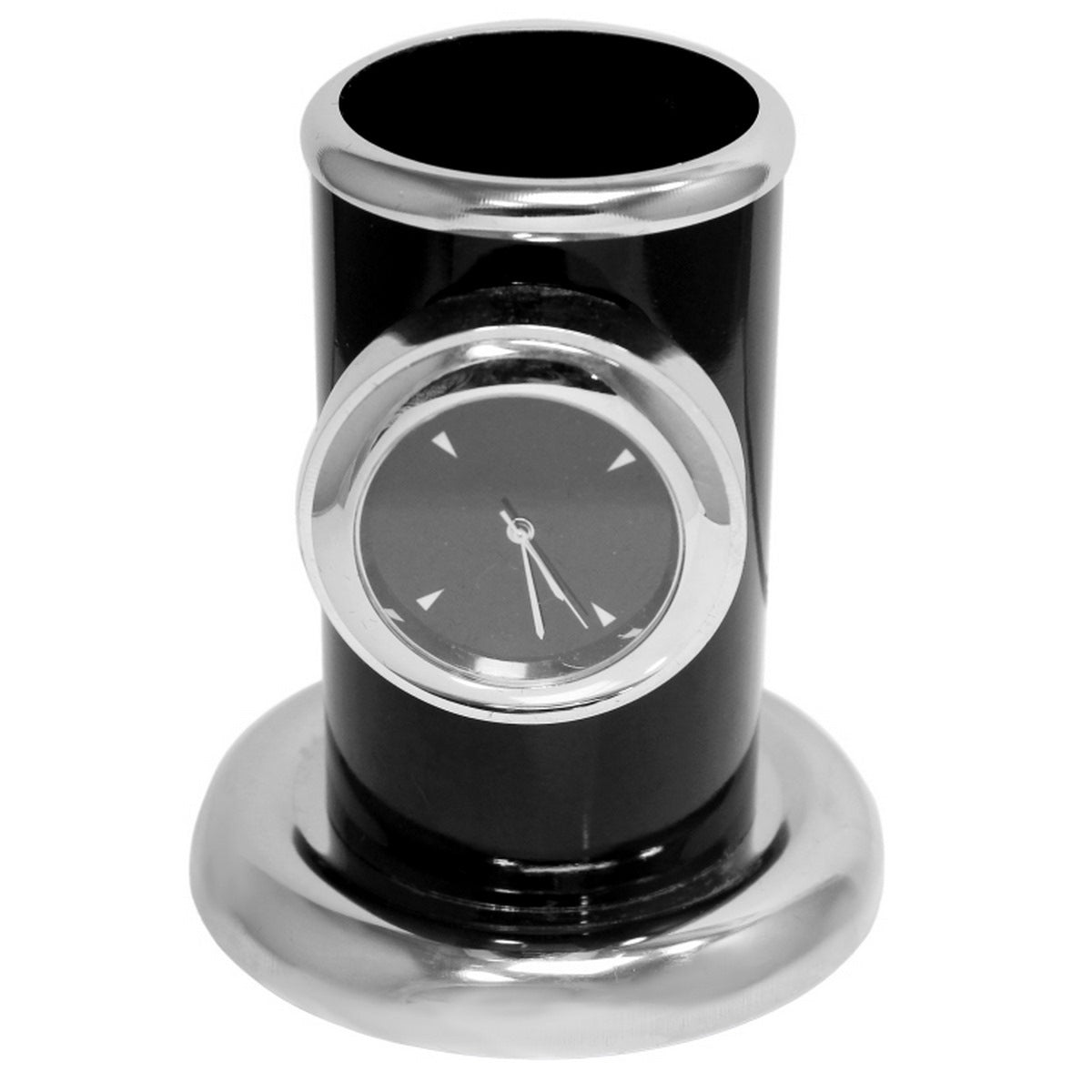 Gift To Love | Table  Pen Stand With Watch | Color : Black | Code : TT498BK