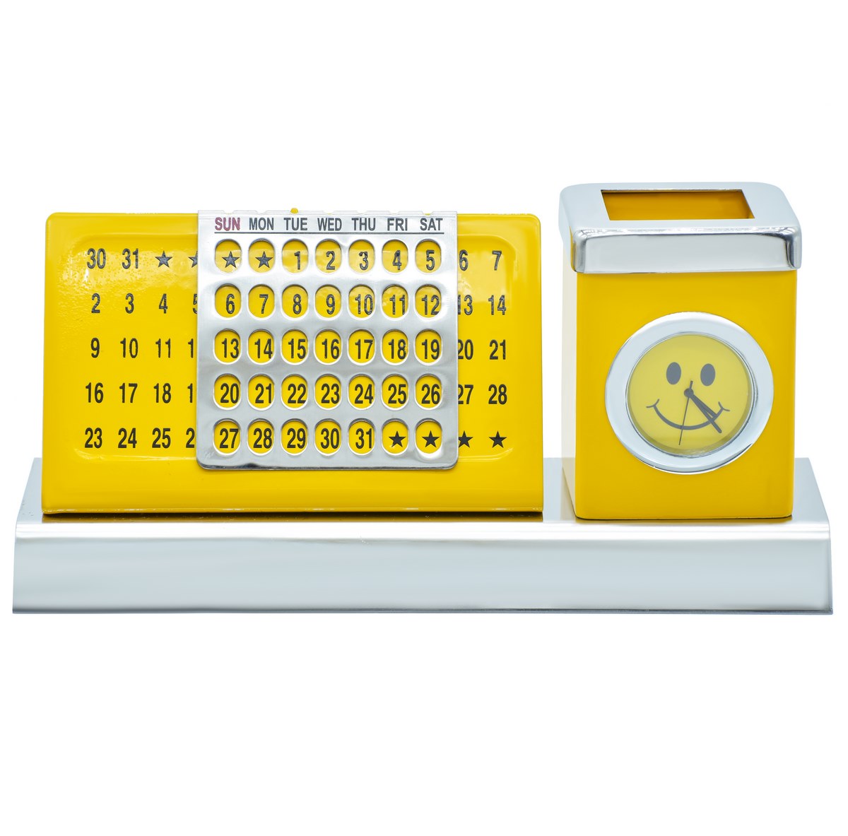 Gift To Love | Table  Calendar Pen Stand | Color : Yellow | Code : TT535YW