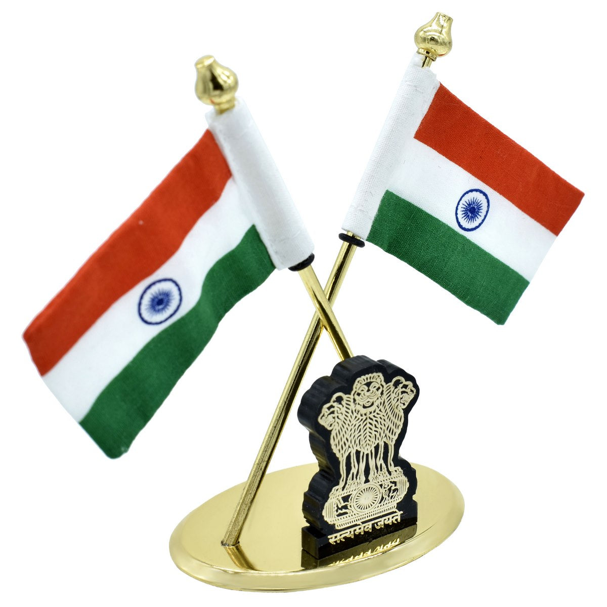 Gift To Love | Table  Cross Flag With Symbol | Color : Golden | Code : TT573GD
