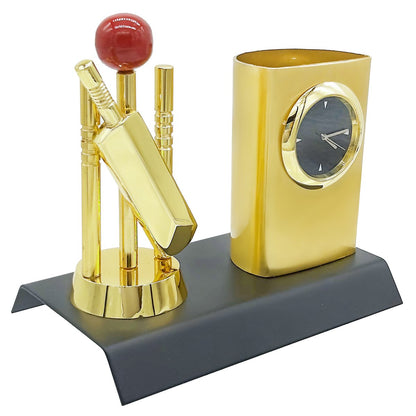 Gift To Love | Table  Cricket Tophi With Pen Stand Clock | Code : TT581