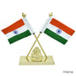 Gift To Love | Table  Ganesh With Flag | Color : Golden | Code : TT587GD