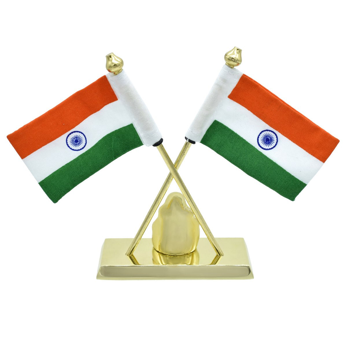Gift To Love | Table  Ganesh With Flag | Color : Golden | Code : TT587GD