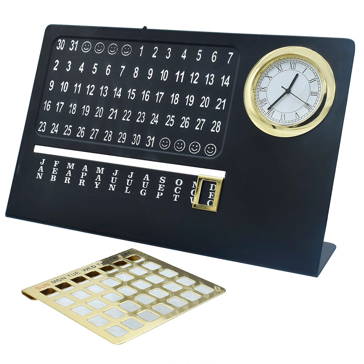 Gift To Love | Life Time Calendar With Month Clock | Color : Black | Code : TT615BK