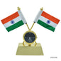 Gift To Love | Table  Cross Flag With Watch | Color : Golden | Code : TT651GD