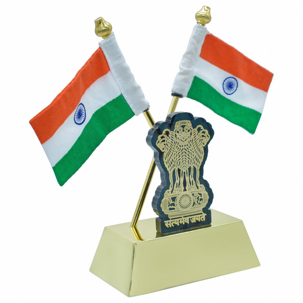 Gift To Love | Table  Cross Flag With Big Symbol | Color : Golden | Code : TT655GD