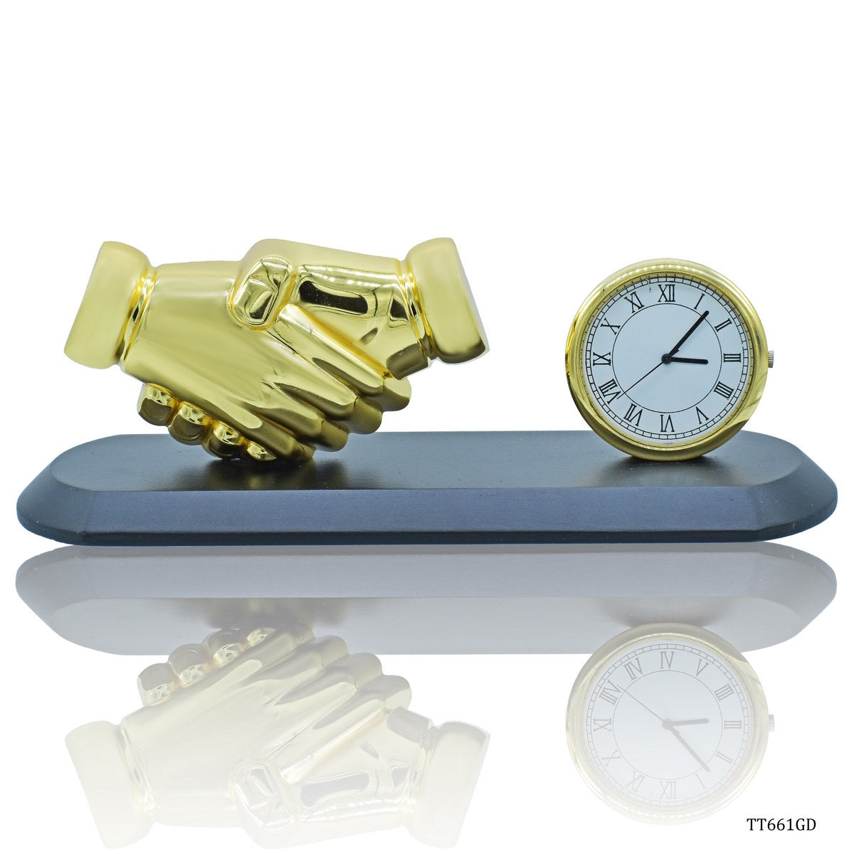 Gift To Love | Desktop Hand Shake With Watch | Color : Gold | Code : TT661GD