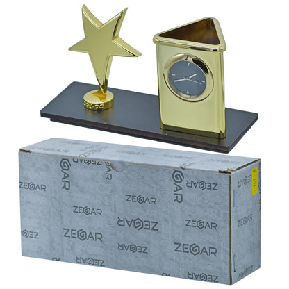 Gift To Love | Desktop Star With Watch Pen Stand | Color : Gold | Code : TT671GD