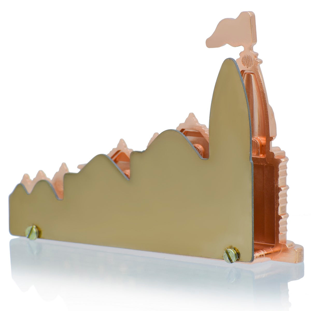 Gift To Love | Table  With Card Holder Ram Mandir | Color : Rose Gold | Code : TT690RGD