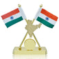 Gift To Love | Table Top Cross Flag Golden With India Map With Logo | Code : TT704GD