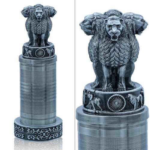 Gift To Love | Desktop Metal Ashoka Pillar 16CM Antic Black | Code : TT752B-B