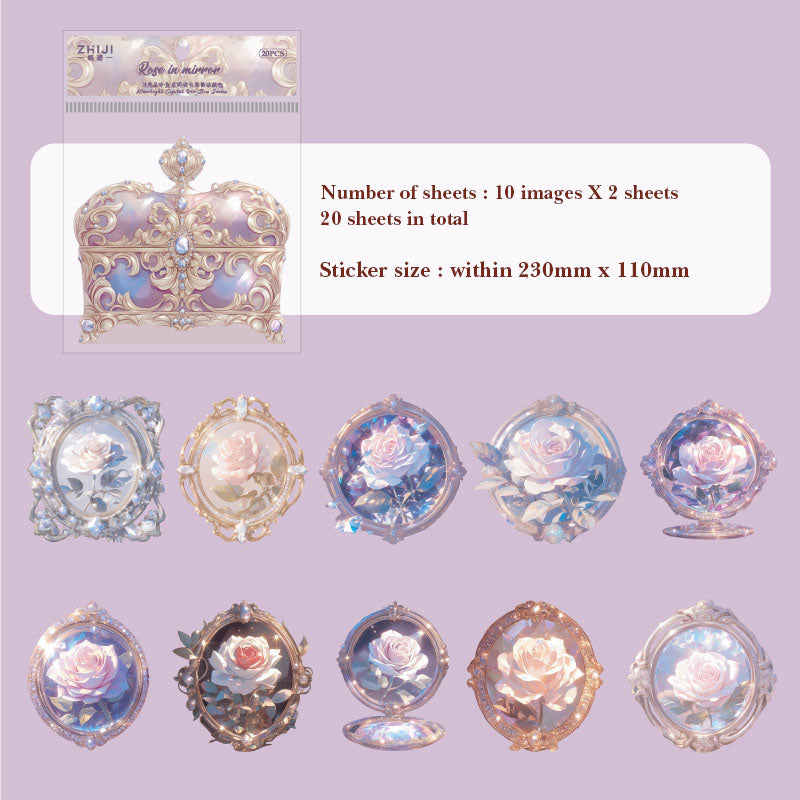 Tz013103 Crystal Box Series Paper Sticker 20Pc