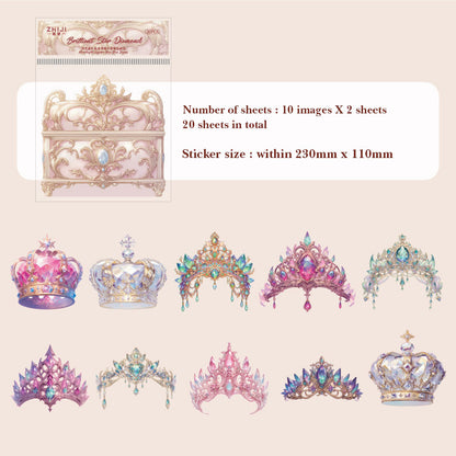 Gift To Love | Crystal Box Series Paper Sticker | Pcs : 20 Pc | Code : TZ013104