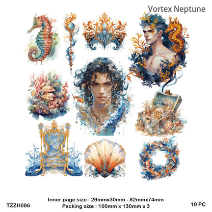 Gift To Love | Mermaid Retro Story Sticker Pack | Pcs : 20 Pcs | Code : TZZH086