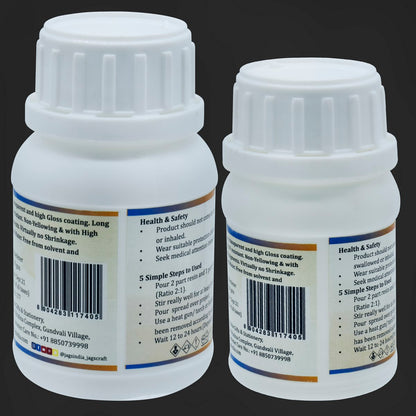 Gift To Love | Ultra Clear Set Resin | Pcs : 100 Gm Resin, 50 Gm Hardener | Code : UCR150