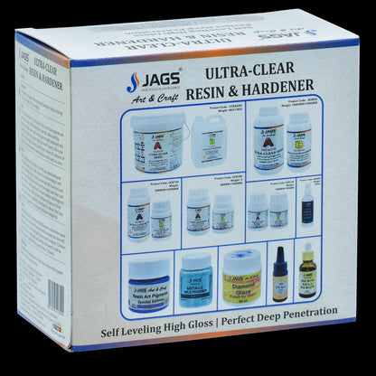 Gift To Love | Ultra Clear Set Resin | Pcs : 100 Gm Resin, 50 Gm Hardener | Code : UCR150