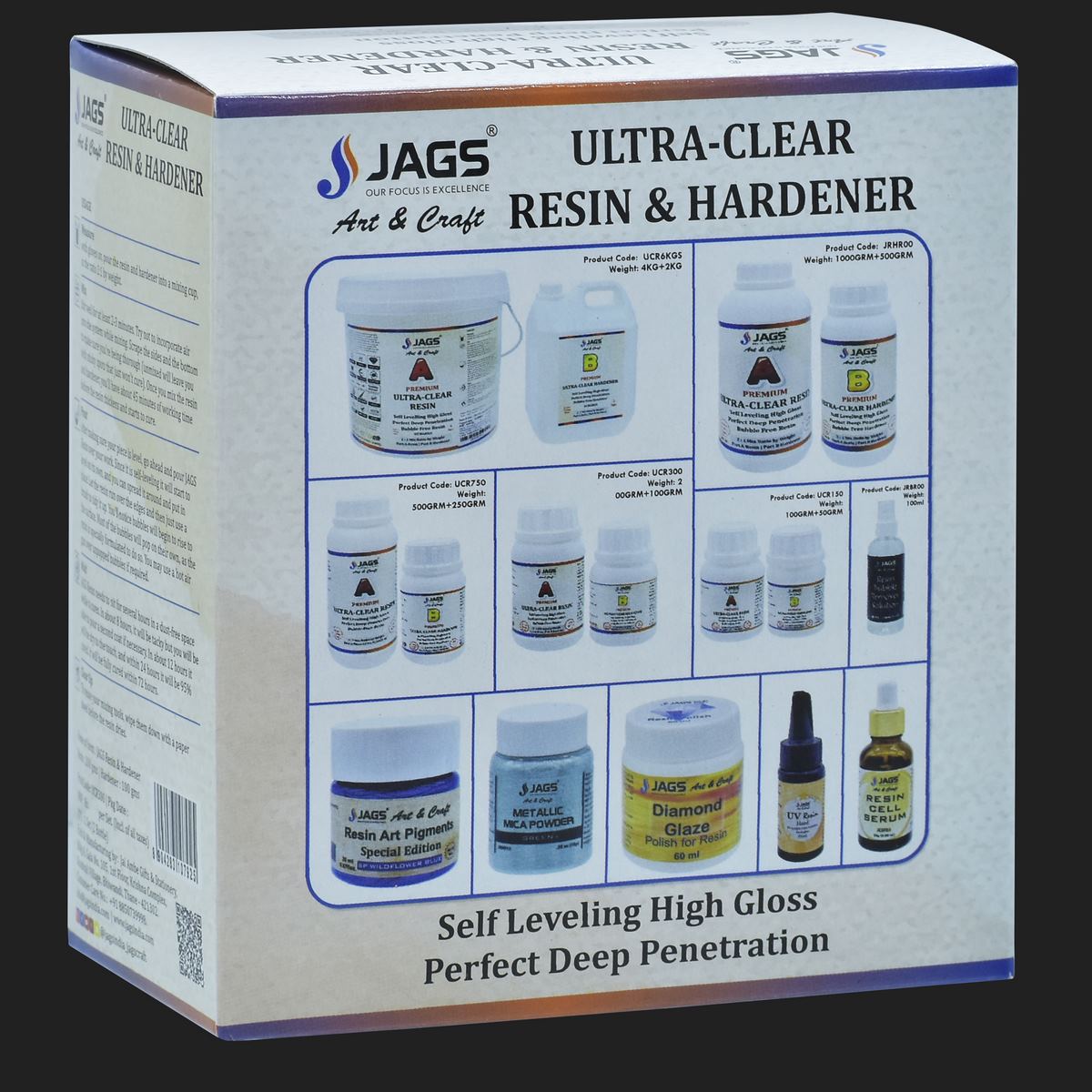 Gift To Love | Ultra Clear Set Resin | Pcs : 200 Gm Resin, 100 Gm Hardener | Code : UCR300