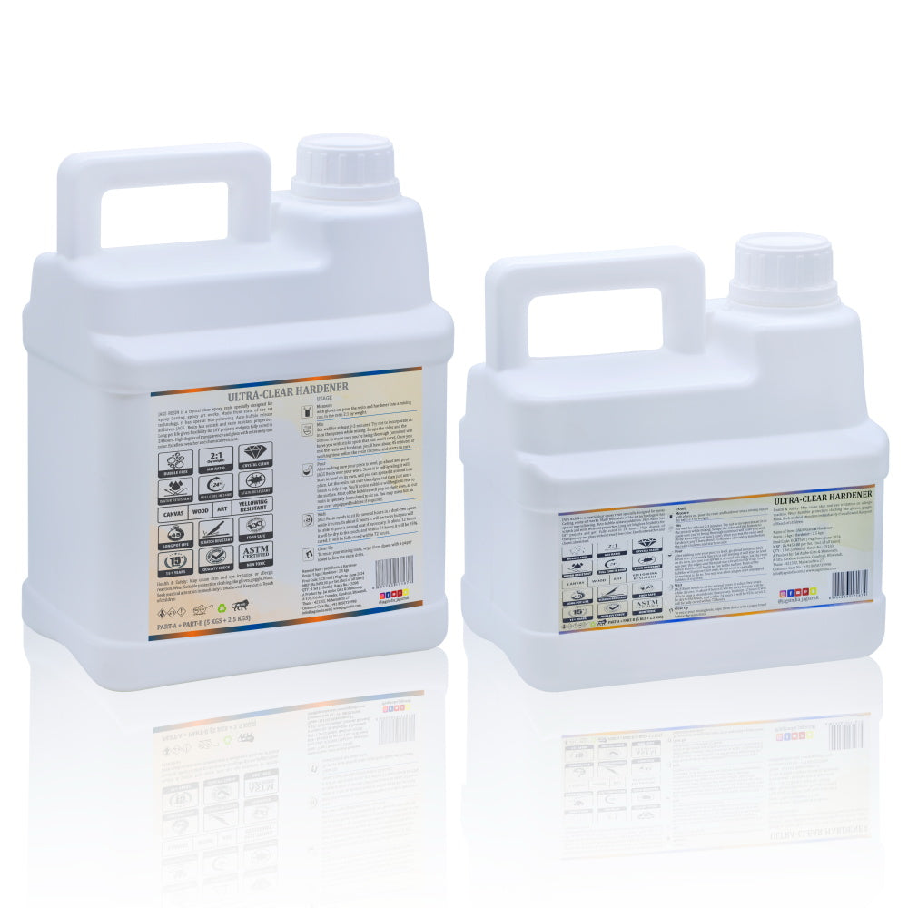 Gift To Love | Ultra Clear Set Resin | Pcs : 5 Kg Resin, 2.5 Kg Hardener | Code : UCR7500