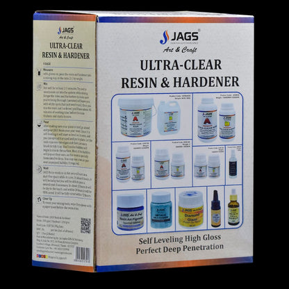 Gift To Love | Ultra Clear Set Resin | Pcs : 500 Gm Resin, 250 Gm Hardener | Code : UCR750
