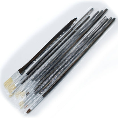 Gift To Love | Artist Brush Wooden Pole | Pcs : 10 Pcs Set | Code : V-10