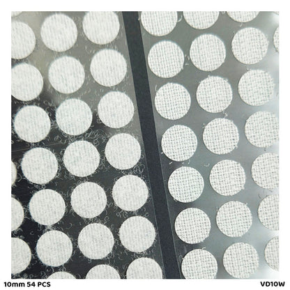 Gift To Love | Velcro Dots | Color : White | Size : 10 Mm | Pcs : 54 Pcs | Code : VD10W