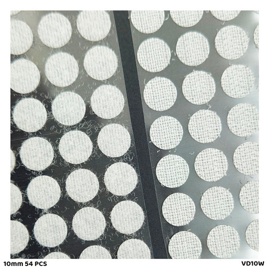 Gift To Love | Velcro Dots | Color : White | Size : 10 Mm | Pcs : 54 Pcs | Code : VD10W