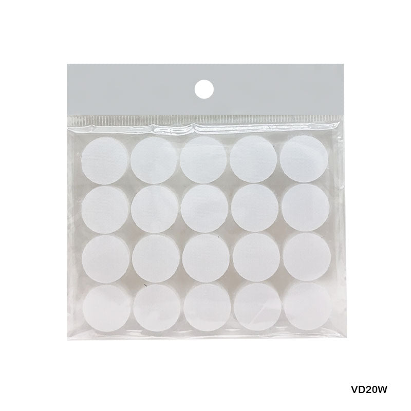 Gift To Love | Velcro Dots | Color : White | Size : 20 Mm | Pcs : 20 Pcs | Code : VD20W