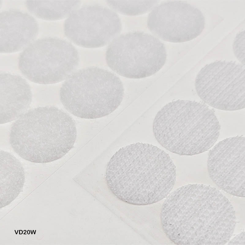 Gift To Love | Velcro Dots | Color : White | Size : 20 Mm | Pcs : 20 Pcs | Code : VD20W