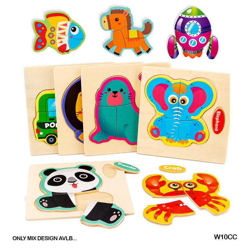 Wt Wooden Puzzle Cc With Name Small 10X10Cm (W10Cc)