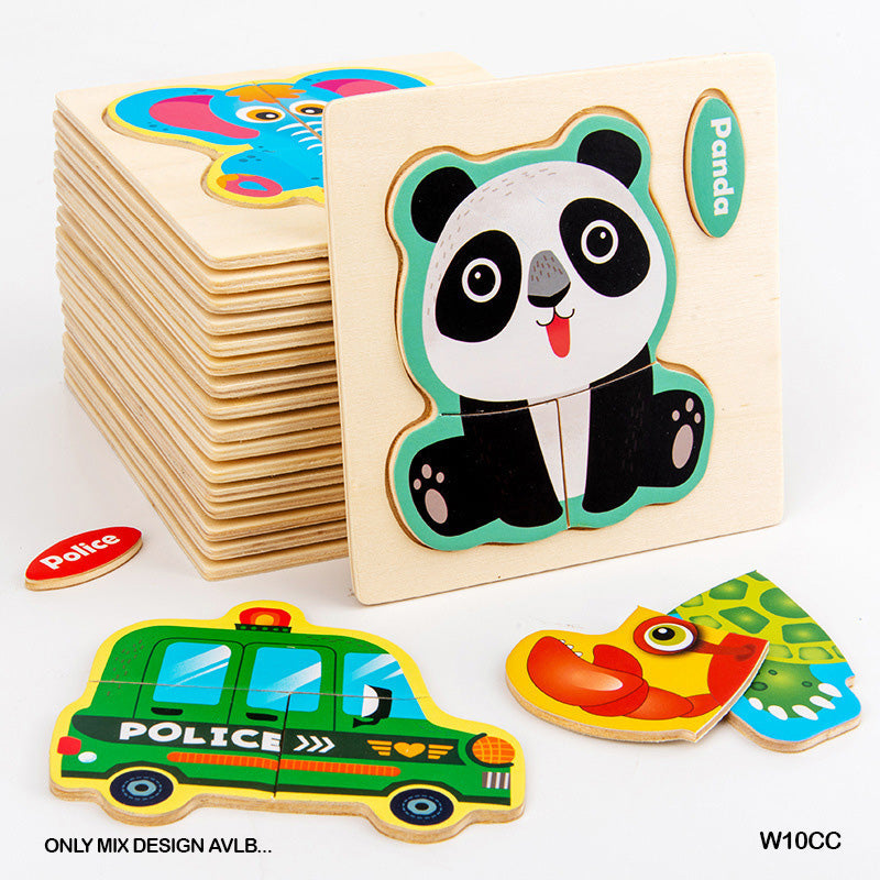 Wt Wooden Puzzle Cc With Name Small 10X10Cm (W10Cc)