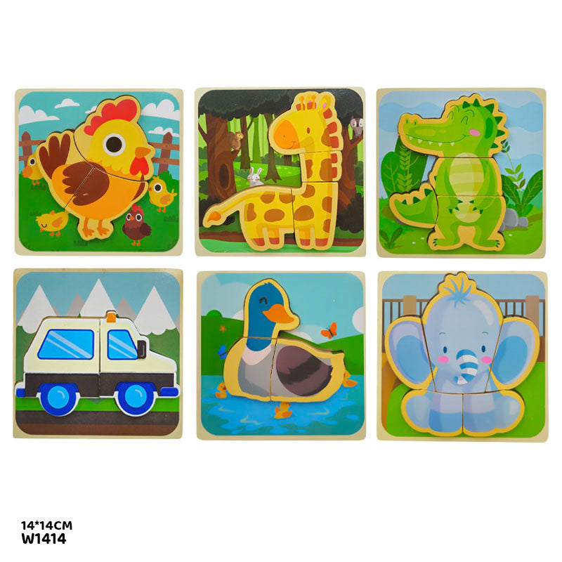 Gift To Love | Animal 3D Puzzle | Size : 14 X 14 Cm | Code : W1414