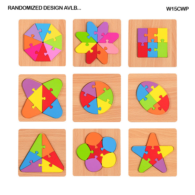 Gift To Love | Colorful Wooden Block Puzzle | Size : 15 X 15 Cm | Code : W15CWP
