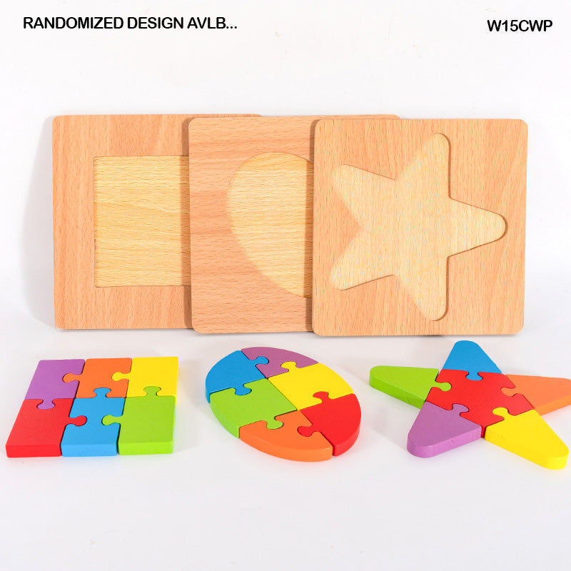 Gift To Love | Colorful Wooden Block Puzzle | Size : 15 X 15 Cm | Code : W15CWP