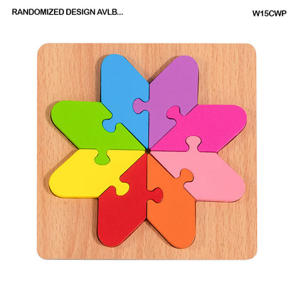 Gift To Love | Colorful Wooden Block Puzzle | Size : 15 X 15 Cm | Code : W15CWP