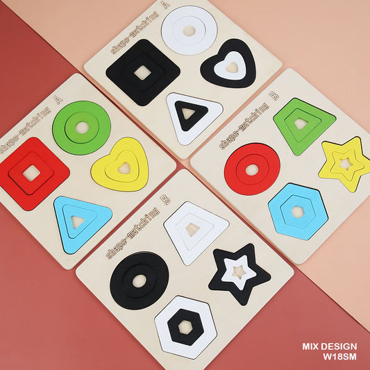 Gift To Love | Shape Matching Board | Size : 18 X 18 Cm | Code : W18SM