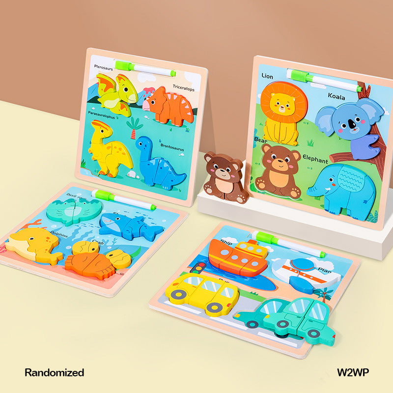 Wt 22X22Cm Wood Puzzle 4 Block (W2Wp)