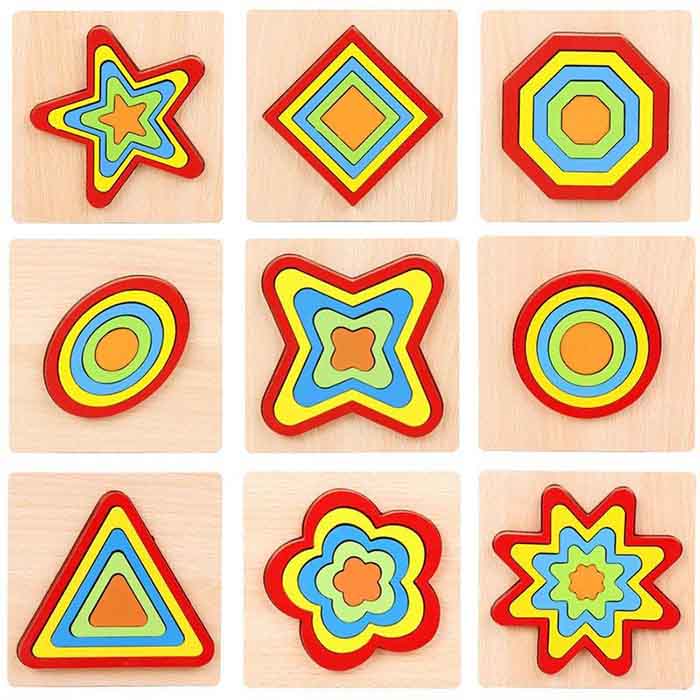 6 X 6 Rainbow 5 Color Board Puzzle