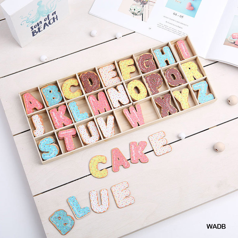 Gift To Love | Wooden Alphabet Donut | Size : Big | Code : WADB