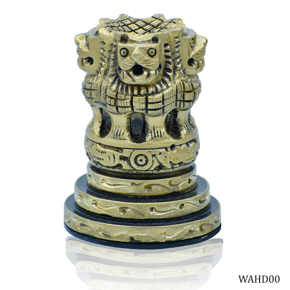Gift To Love | Wooden Ashoka Head Decoration | Color : Antique | Size : 3 Inch | Code : WAHD00
