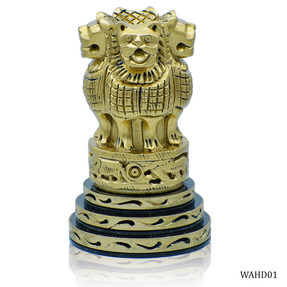 Gift To Love | Wooden Ashoka Head Decoration | Color : Antique | Size : 4 Inch | Code : WAHD01