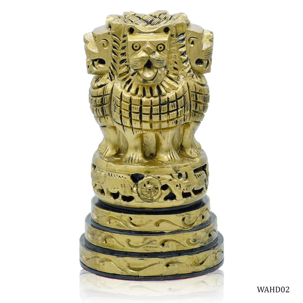Gift To Love | Wooden Ashoka Head Decoration | Color : Antique | Size : 5 Inch | Code : WAHD02